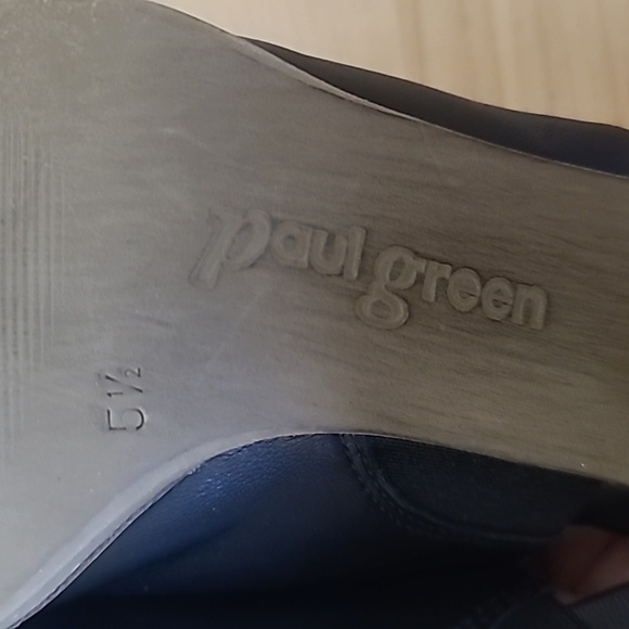 Paul Green Waverly Black Leather Slingback Block Heels Sandals Women's Size 8 - Picture 9 of 11